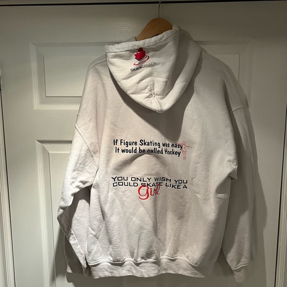 Gildan White Figure Skating Hoodie - Picture 2 of 3